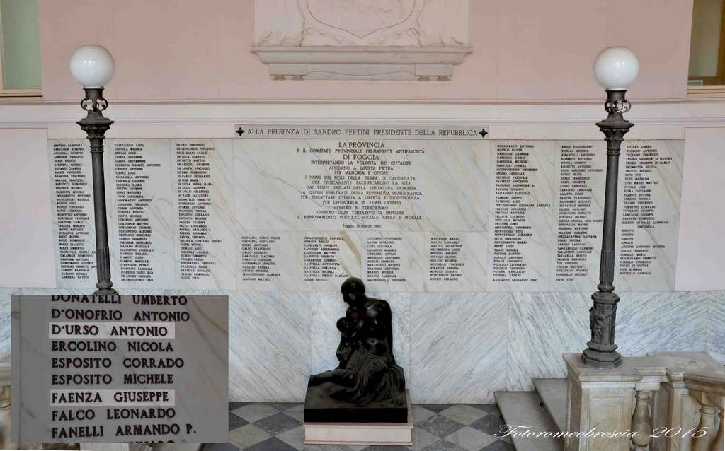 Provincia di Foggia - Lapide commemorativa caduti