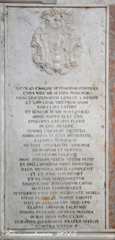 Chiesa di S. Giovanni Battista – epigrafe con stemma del vescovo mons. Nicola Cimaglia